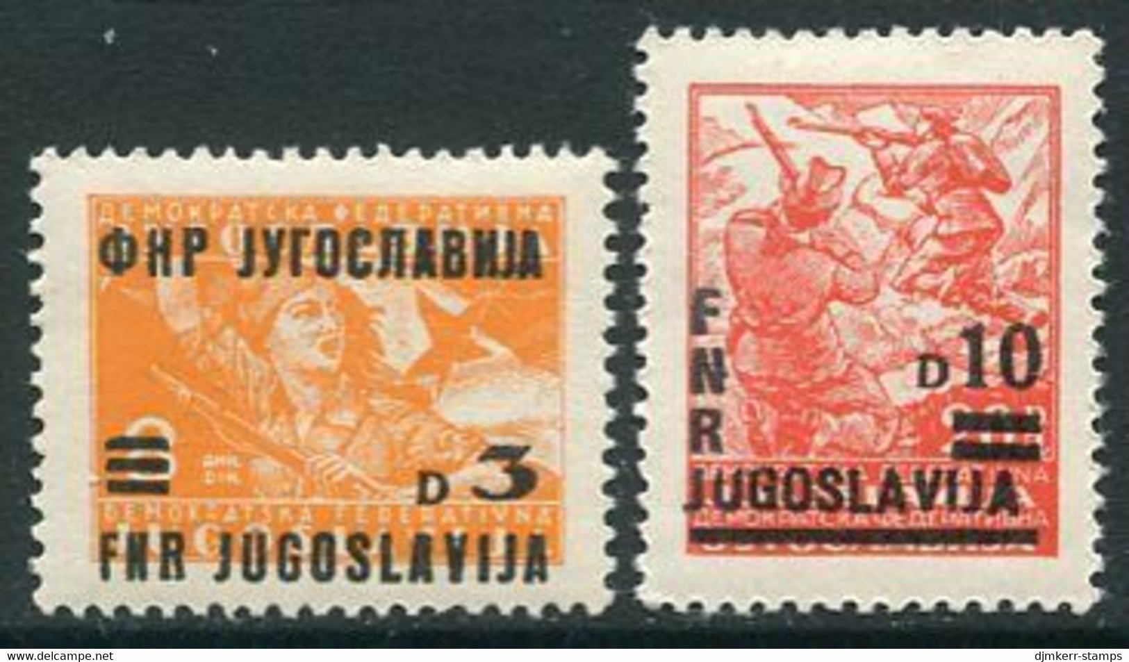 YUGOSLAVIA 1949  Surcharges LHM / *.  Michel 588-89 - Neufs