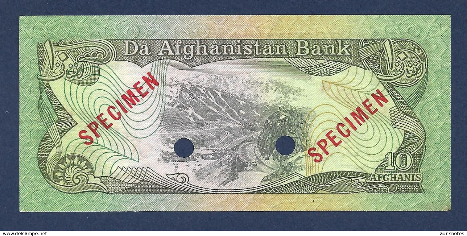 Afghanistan 10 Afghanis 1979 P55 Specimen UNC - Afghanistan