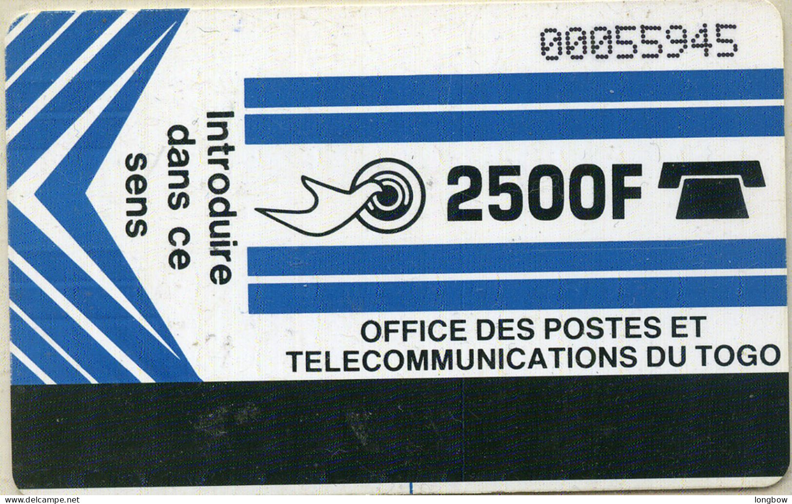 TOGO-03-2500F-TELECOM'S LOGO-WHITE REVERSE - Togo