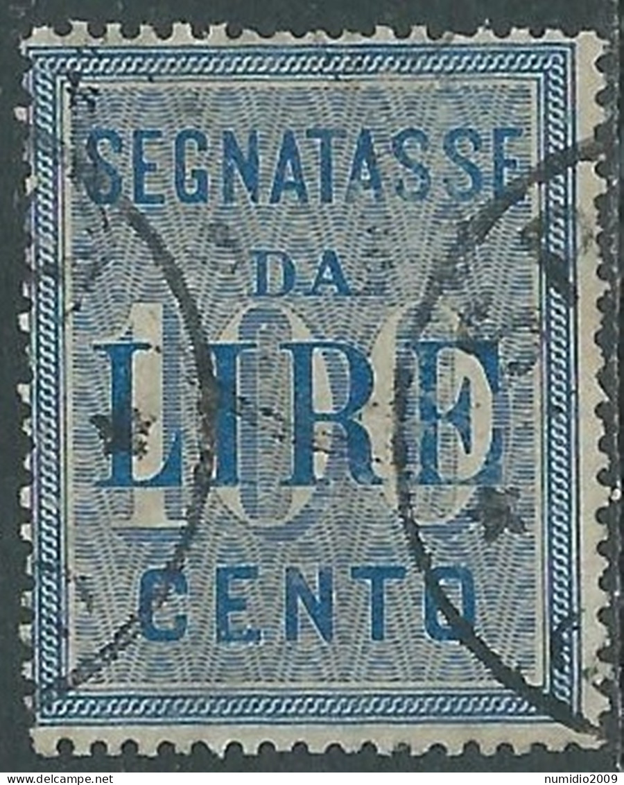 1903 REGNO SEGNATASSE USATO 100 LIRE - RE29 - Postage Due