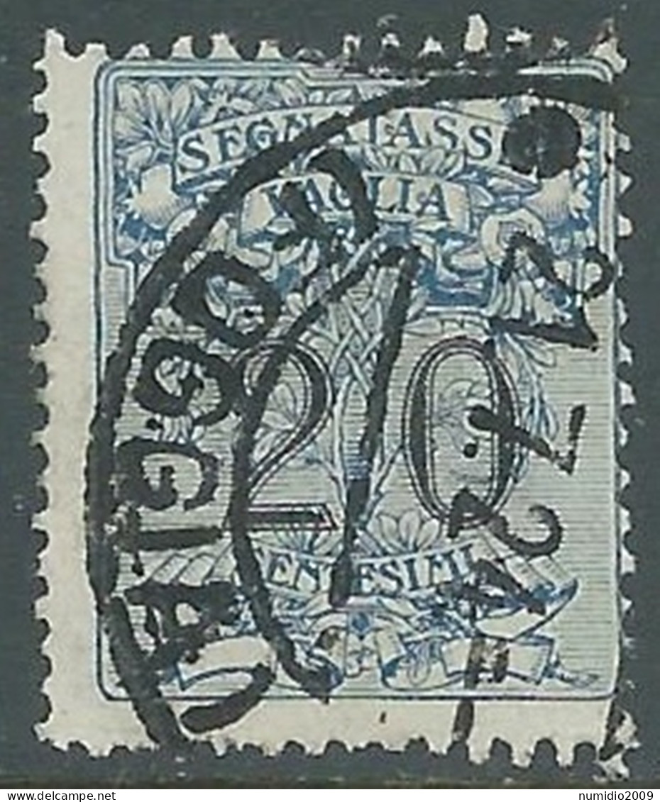 1924 REGNO SEGNATASSE PER VAGLIA USATO 20 CENT - RE28-4 - Vaglia Postale
