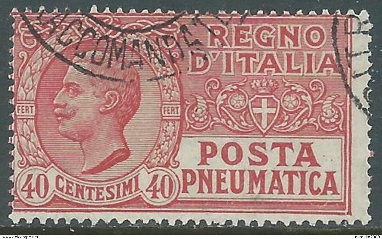 1925 REGNO POSTA PNEUMATICA USATO 40 CENT - RE26-7 - Pneumatische Post