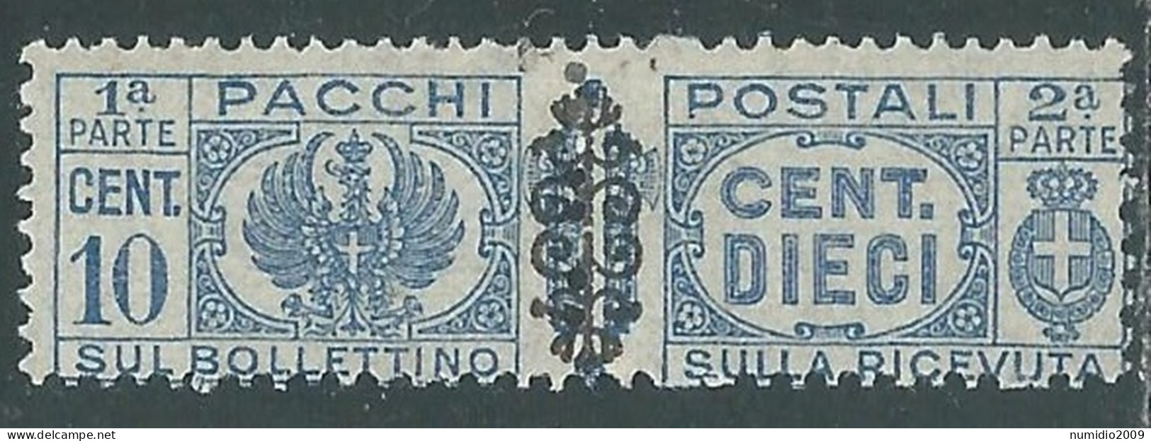1945 LUOGOTENENZA PACCHI POSTALI 10 CENT MH * - I18-5 - Paketmarken