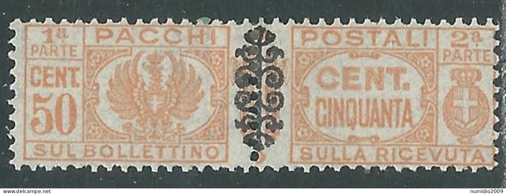 1945 LUOGOTENENZA PACCHI POSTALI 50 CENT MH * - I18-6 - Colis-postaux