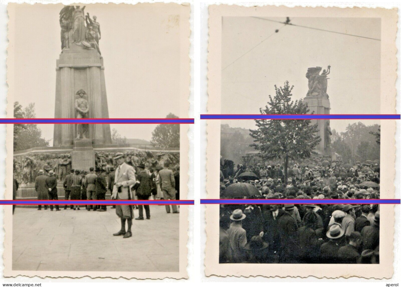 22 Ottobre 1933 - INAUGURAZIONE MONUMENTO Al CARABINIERE - 2 Foto TORINO Carabinieri - Monuments Aux Morts