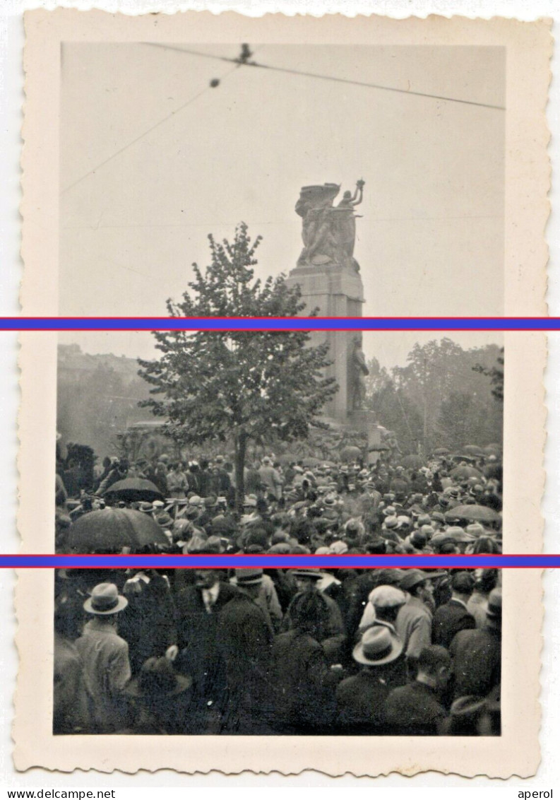 22 Ottobre 1933 - INAUGURAZIONE MONUMENTO Al CARABINIERE - 2 Foto TORINO Carabinieri - Monuments Aux Morts