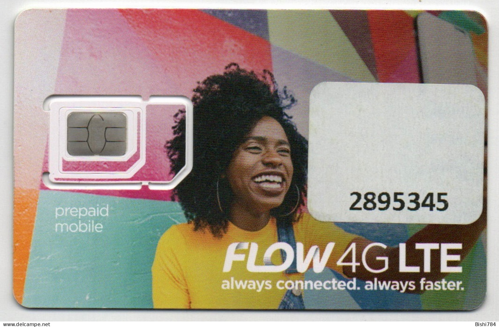 Barbados - Lady Laughing (GSM SIM Card) MINT - Barbados (Barbuda)