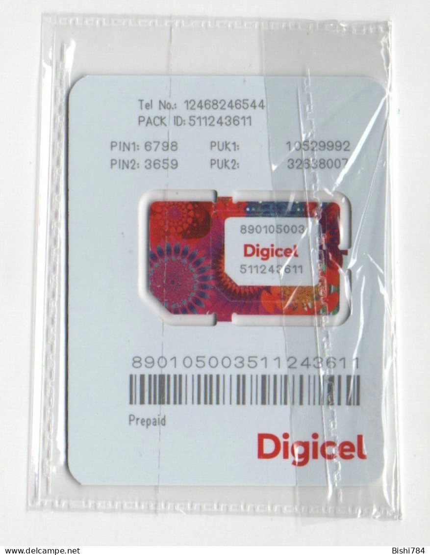 Barbados - DIGICEL GSM Sim Card (MINT) - Barbados (Barbuda)