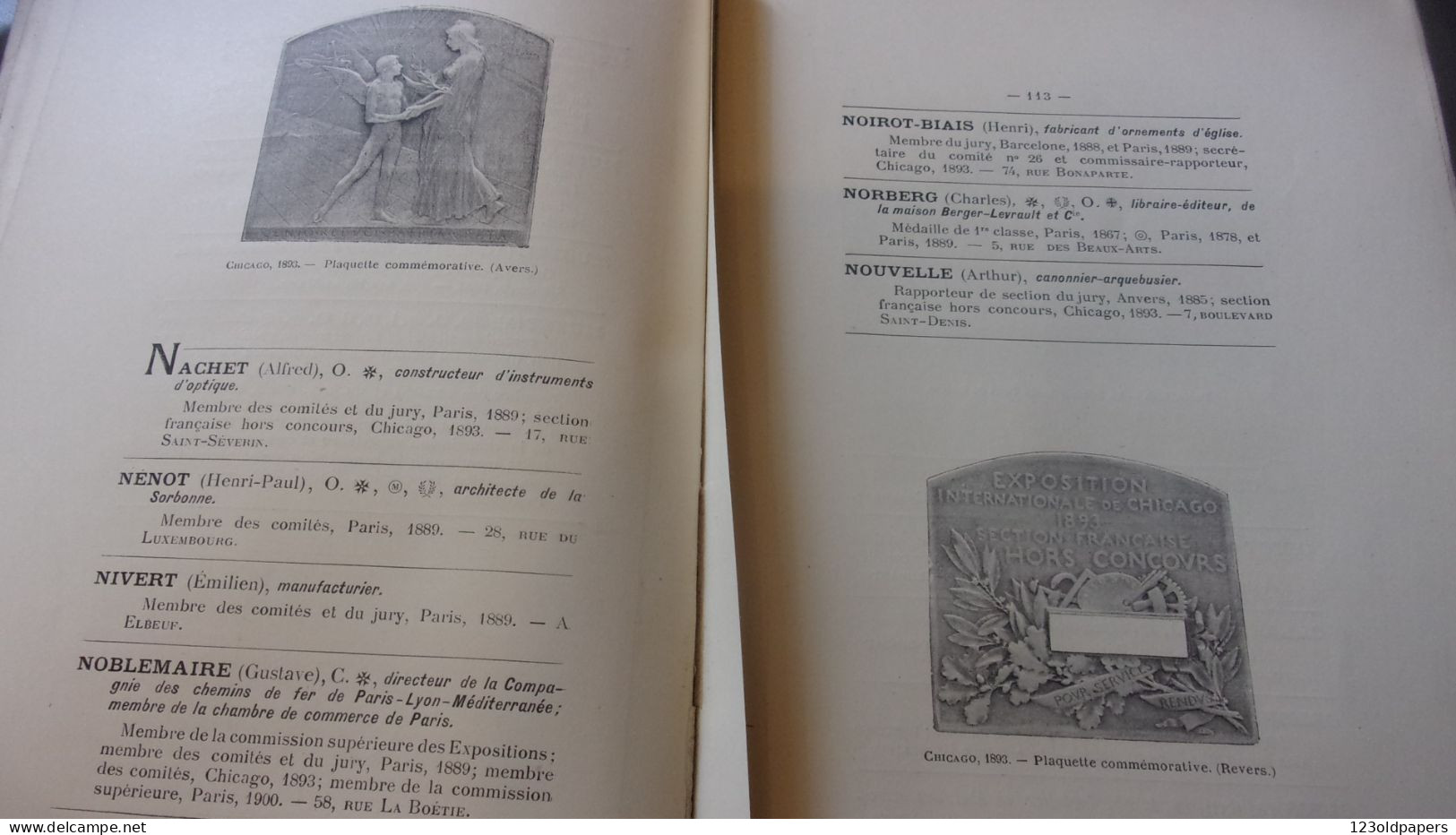 1895 EXPOSITIONS  UNIVERSELLES REUNION DES JURYS ET COMITES PARIS 1878 1889 1900