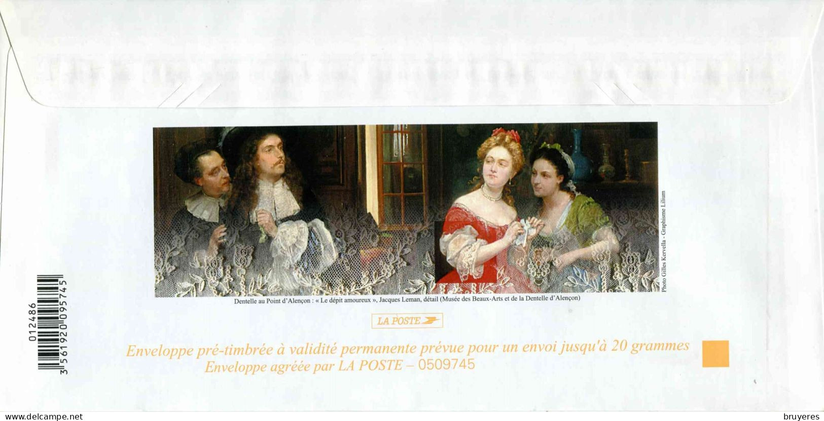 PAP** De 2005 Précasé Sur Papier Satiné Avec Timbre Et Illust. "LA DENTELLE" Au Verso N° 0509745 - Textile