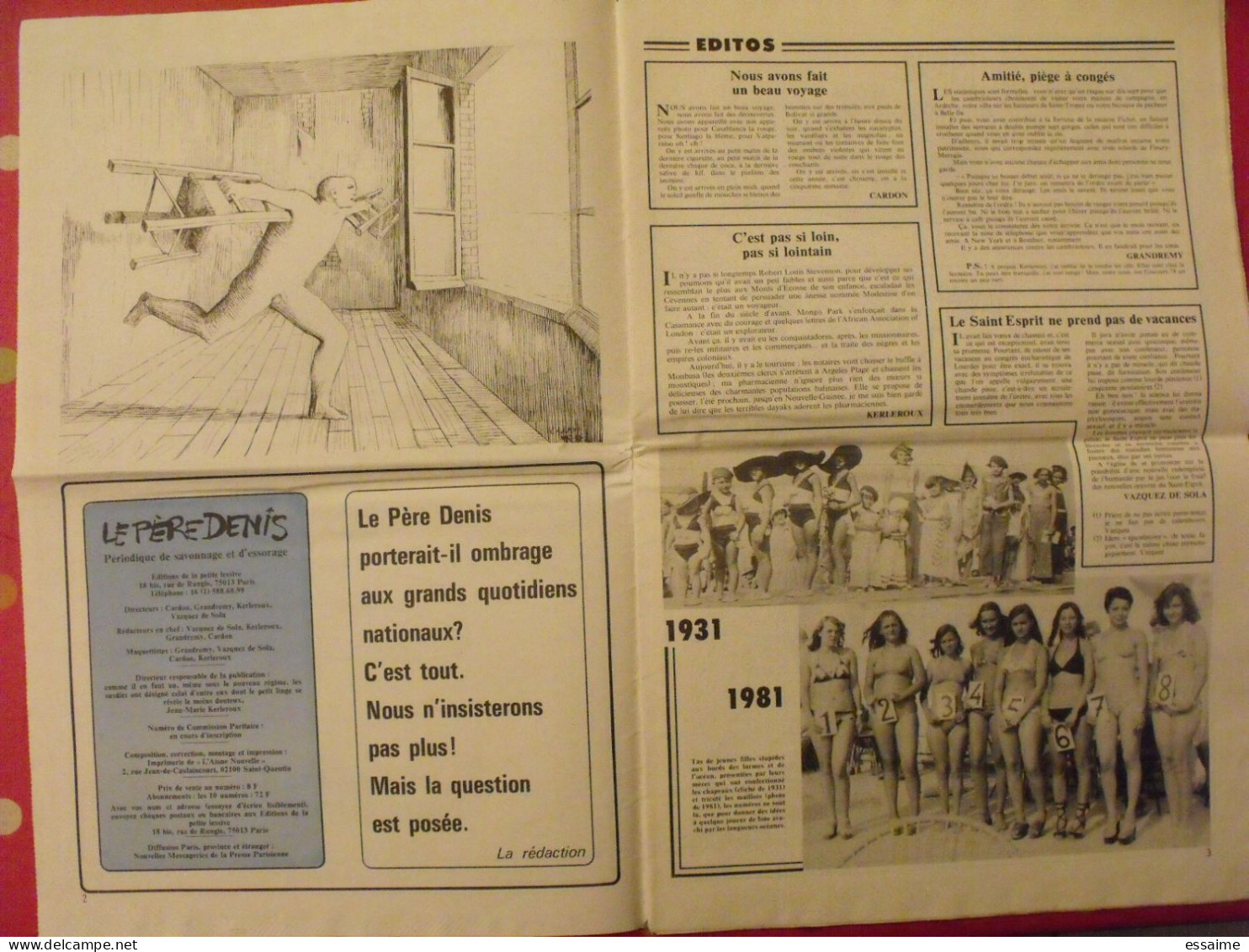 Le Père Denis N° 3 De 1981. Kerleroux Cardon Vazquez De Sola Grandremy. Périodique De Savonnage Et D'essorage - Otros & Sin Clasificación