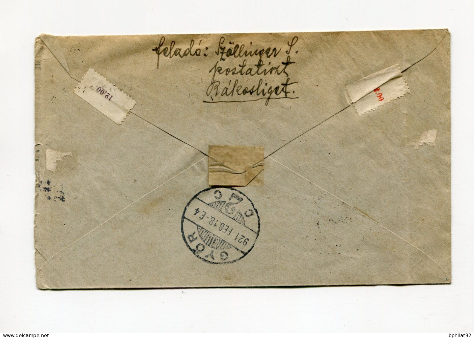 !!! HONGRIE, LETTRE DE BUDAPEST DE 1917 POUR GYOR - Storia Postale