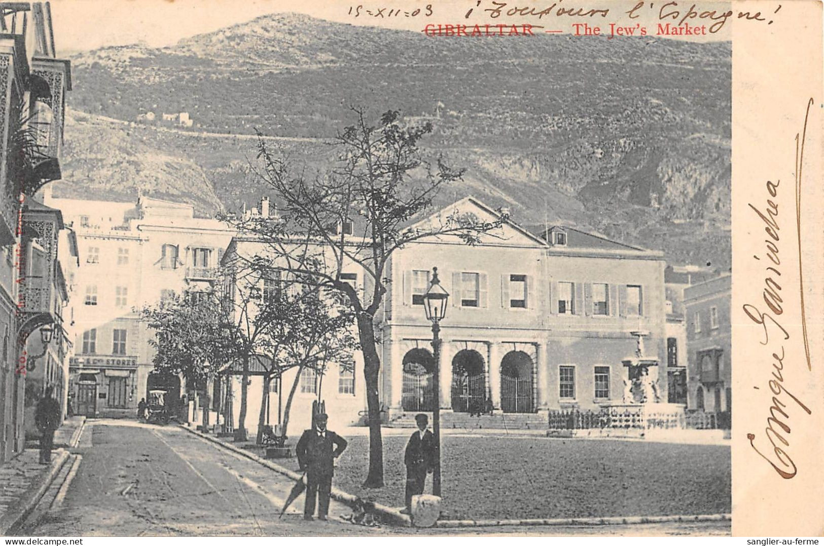 CPA GIBRALTAR THE JEW'S MARKET - Gibraltar