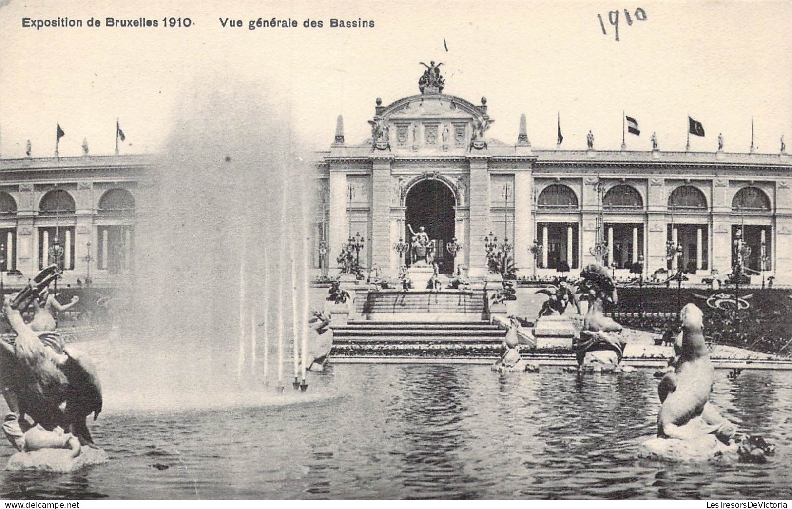 BELGIQUE - Bruxelles - Exposition De Bruxelles 1910 - Vue Générale Des Bassins - Carte Postale Ancienne - Expositions Universelles