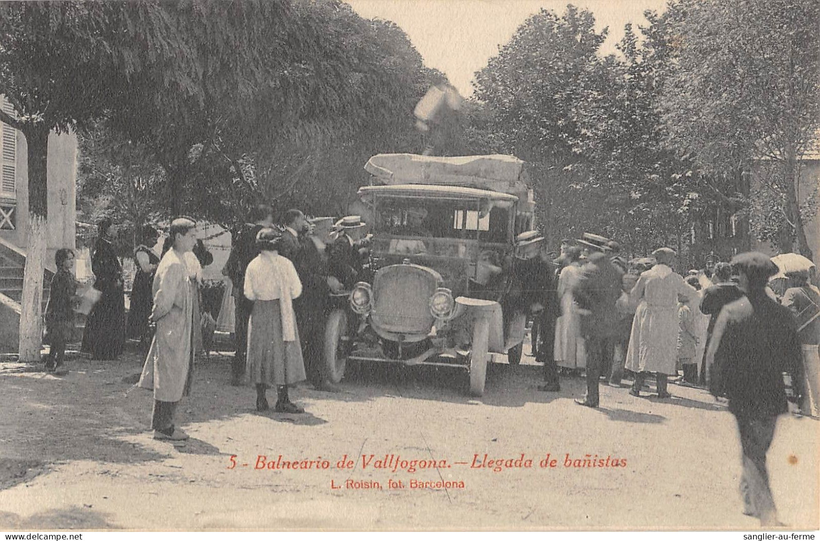 CPA ESPAGNE BALNEARIO DE VALLFOGONA LLEGADA DE BANISTAS / AUTOBUS - Andere & Zonder Classificatie