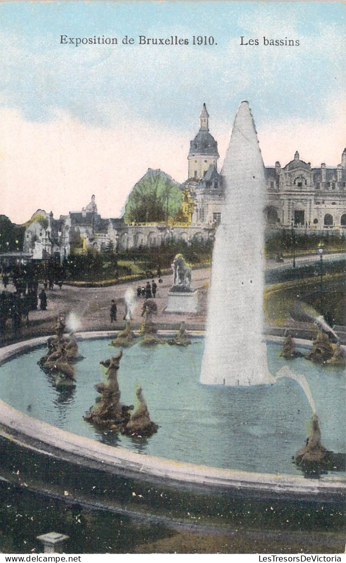 BELGIQUE - Bruxelles - Expositions De Bruxelles 1910 - Les Bassins - Carte Postale Ancienne - Mostre Universali