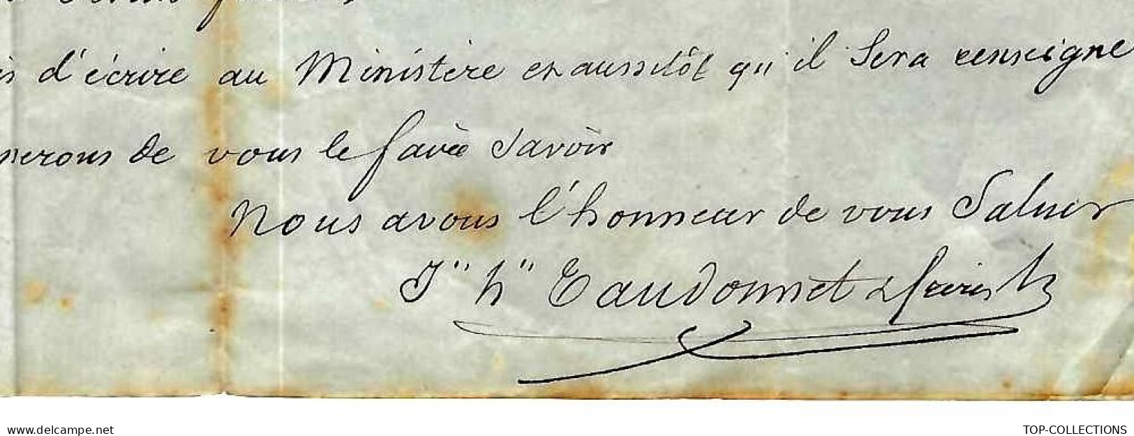 1873 NAVIGATION   COLONIES NAUFRAGE  Tandonnet Fr. Armateurs à Bordeaux  Du Navire « Surcouf » Superbe A étudier !! - 1800 – 1899