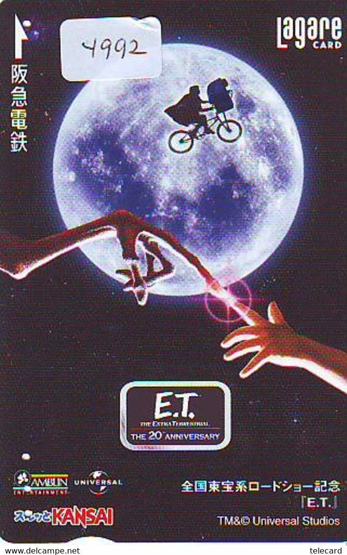 Carte Prépayée Japon * CINEMA * FILM * E.T.  (4992) Japan Movie Prepaid Card * KINO Karte - Cine