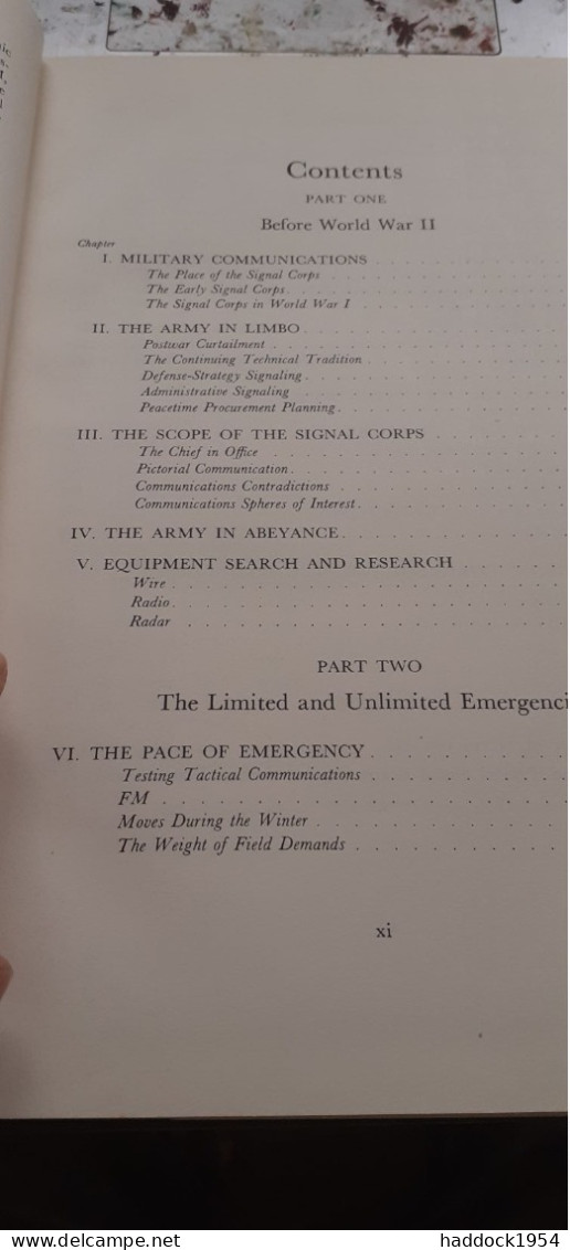 The Signal Corps The Emergency DULANY TERRETT Department Of The Army 1956 - Britische Armee