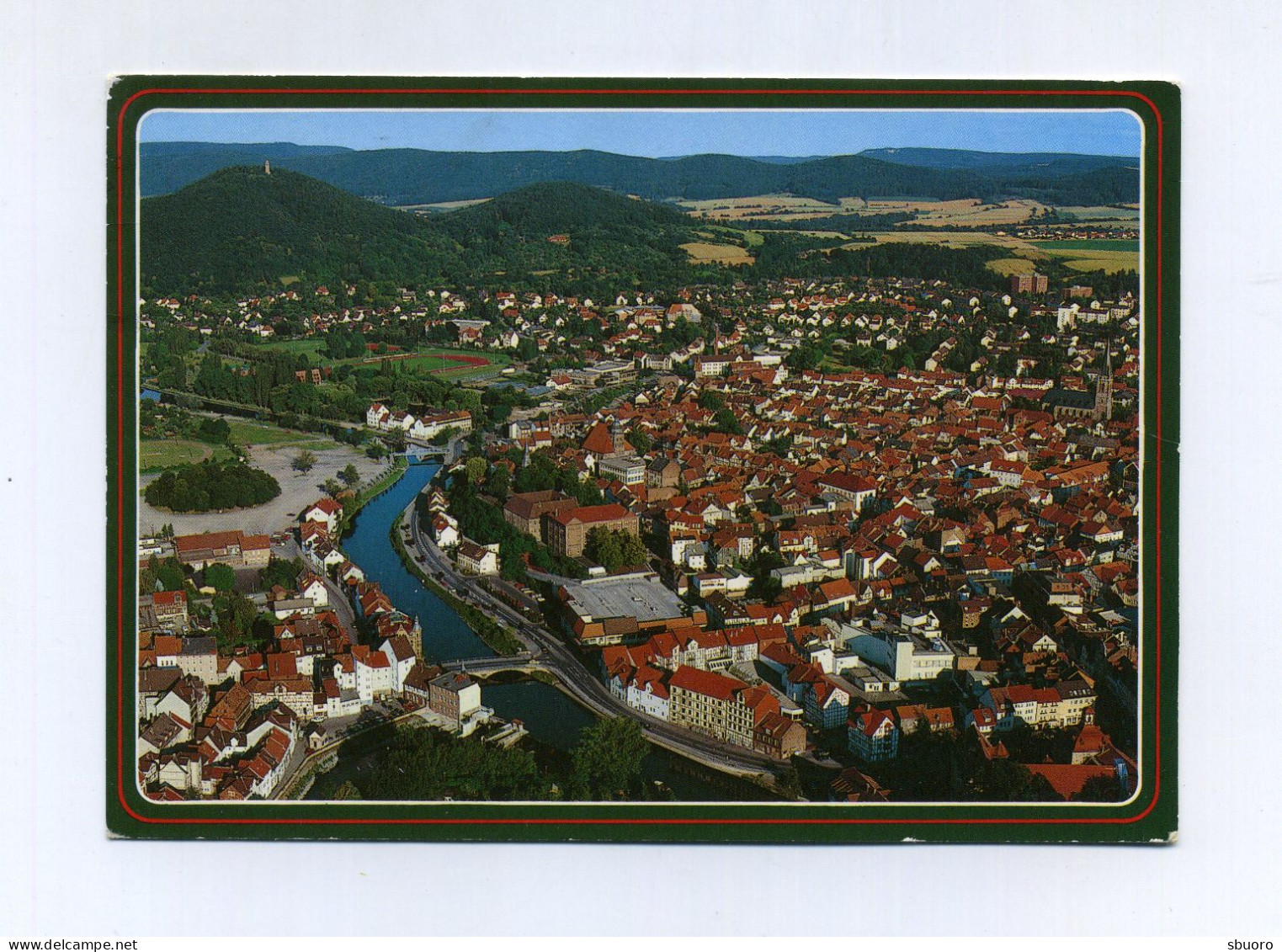 CP Voyagée Mais Timbre Décollé. Eschwege Im Werratal, Hesse. Vue Aérienne, Aerial View. Germany Deutschland - Eschwege