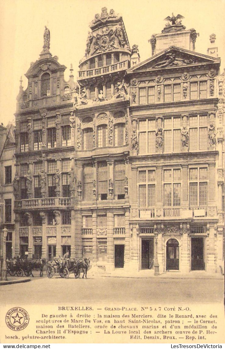 BELGIQUE - Grand Place - Carte Postale Ancienne - Plätze