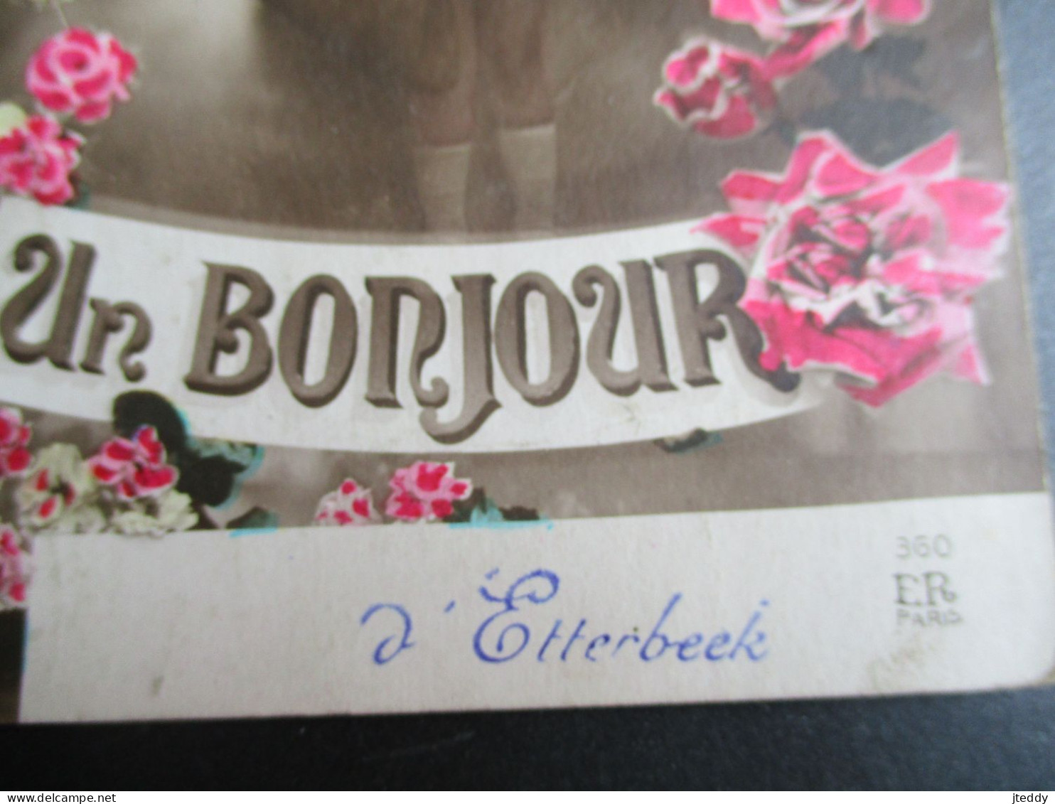 Antieke Postkaart 1921  UN  BONJOUR  D'   ETTERBEEK - Etterbeek