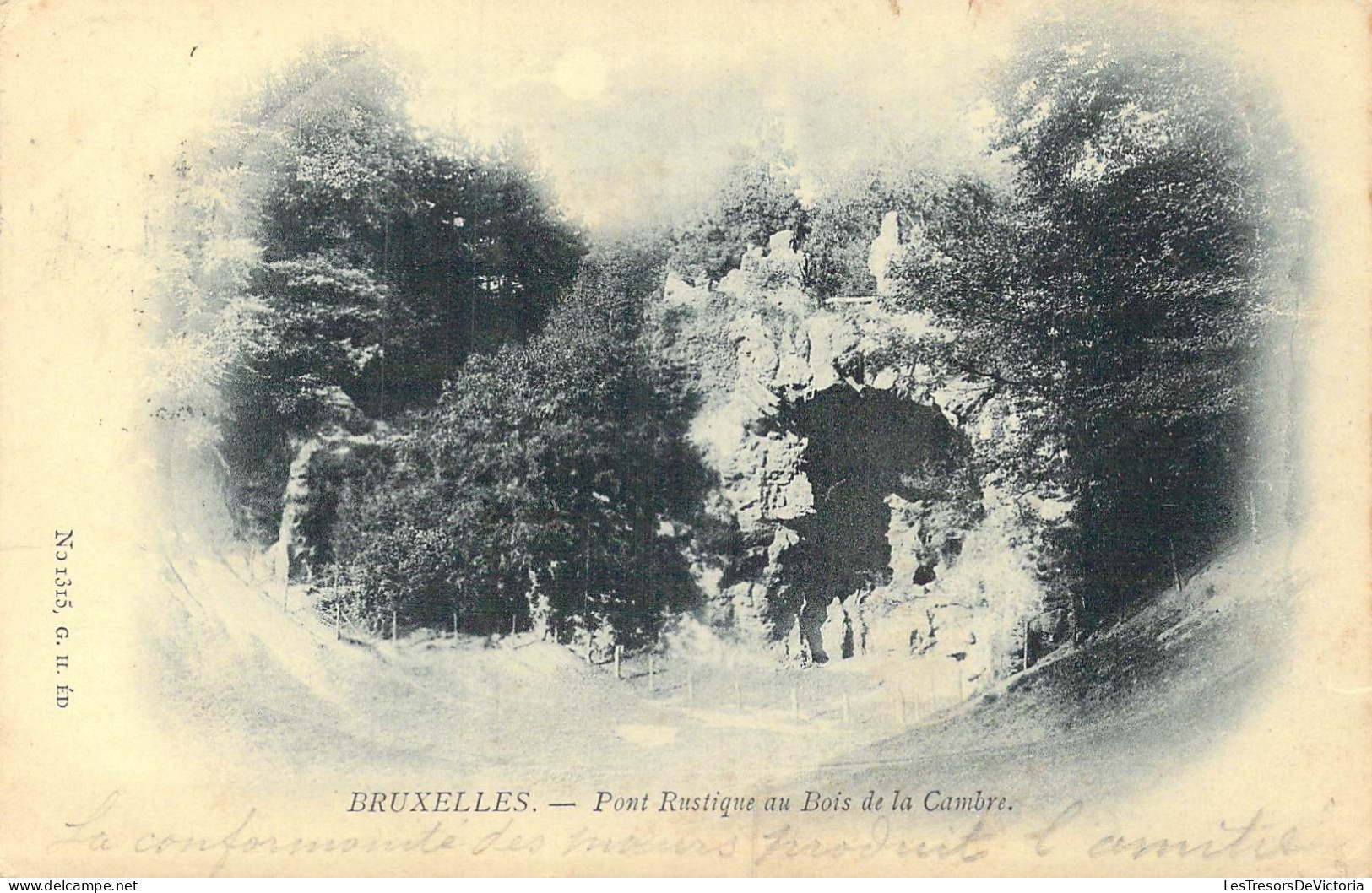 BELGIQUE - Bruxelles - Pont Rustique Au Bois De La Cambre - Carte Postale Ancienne - Bossen, Parken, Tuinen