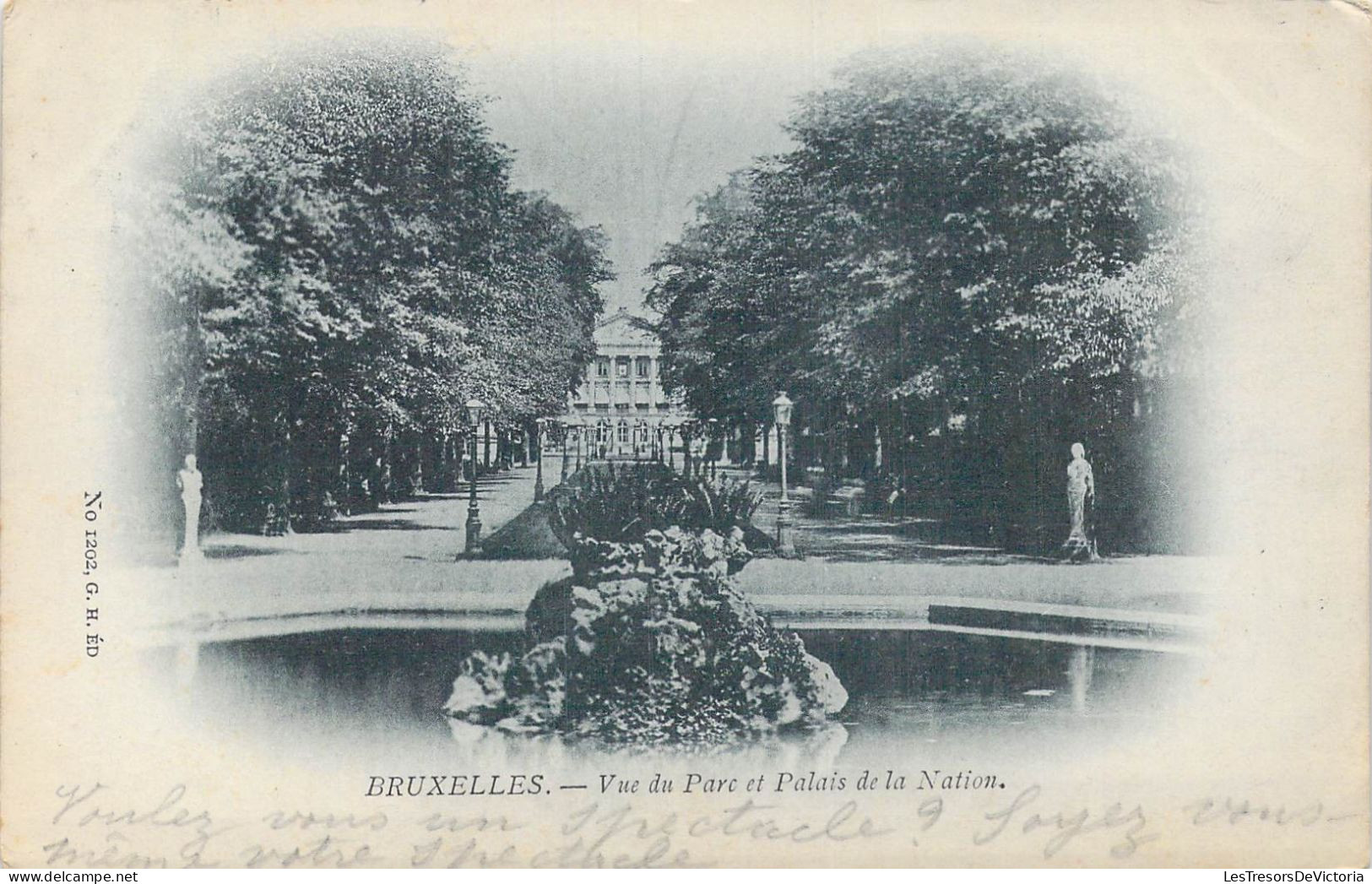 BELGIQUE - Bruxelles - Vue Du Parc Et Palais De La Nation - Carte Postale Ancienne - Foreste, Parchi, Giardini