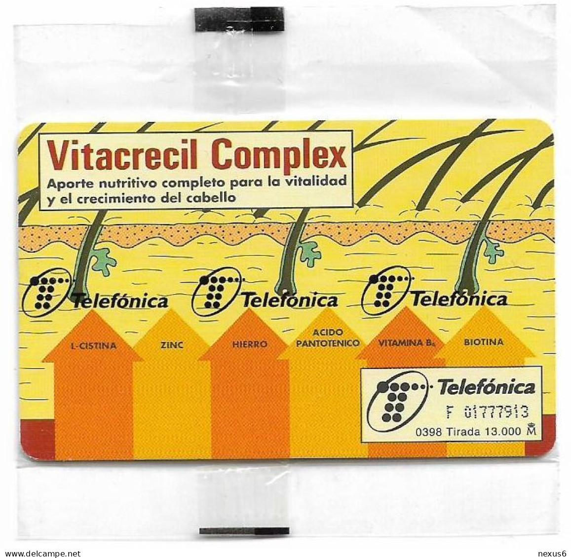 Spain - Telefónica - Vitacrecil Complex - P-322 - 03.1998, 500PTA, 13.000ex, NSB - Privatausgaben