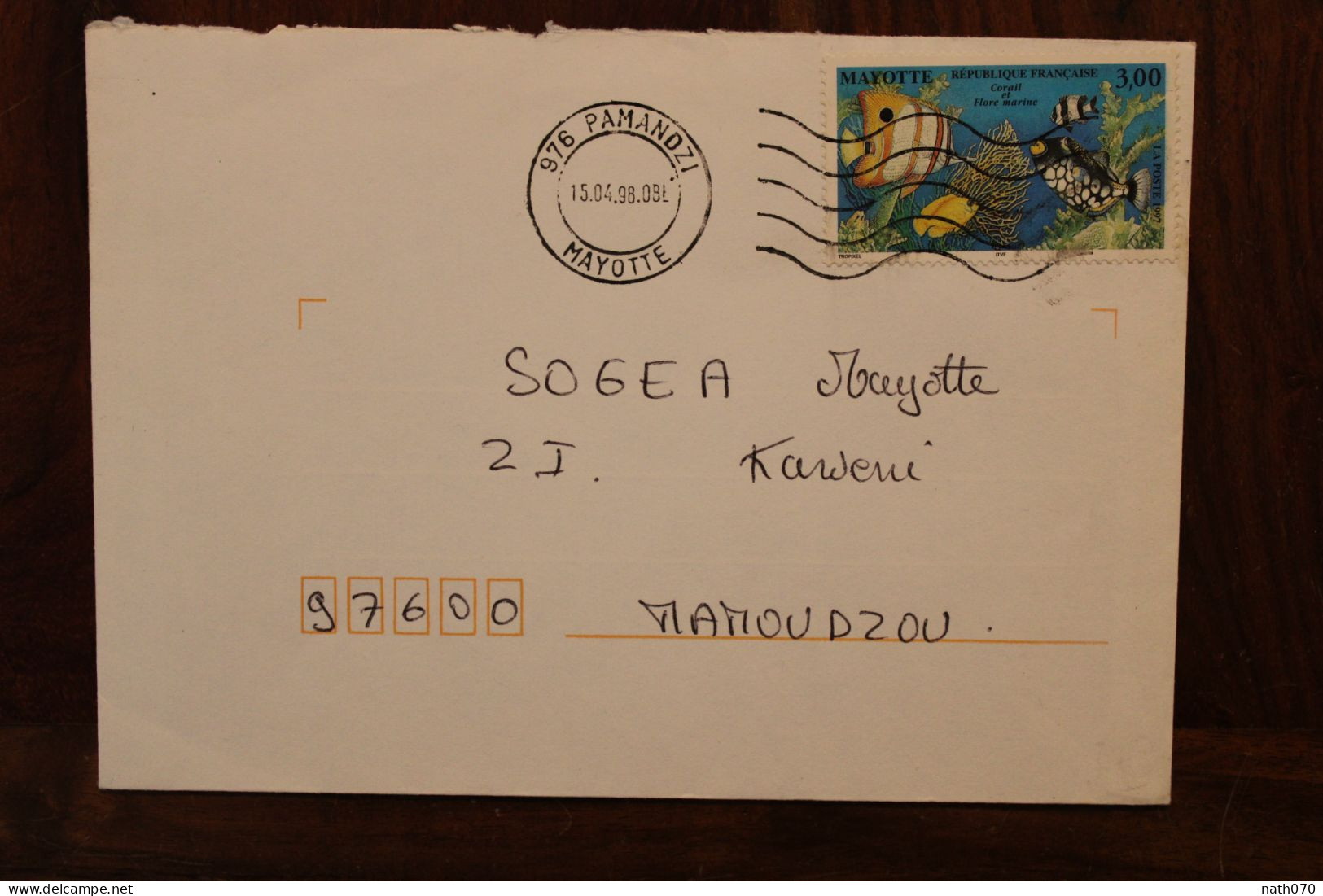 1998 Mayotte Pamandzi France Cover - Covers & Documents