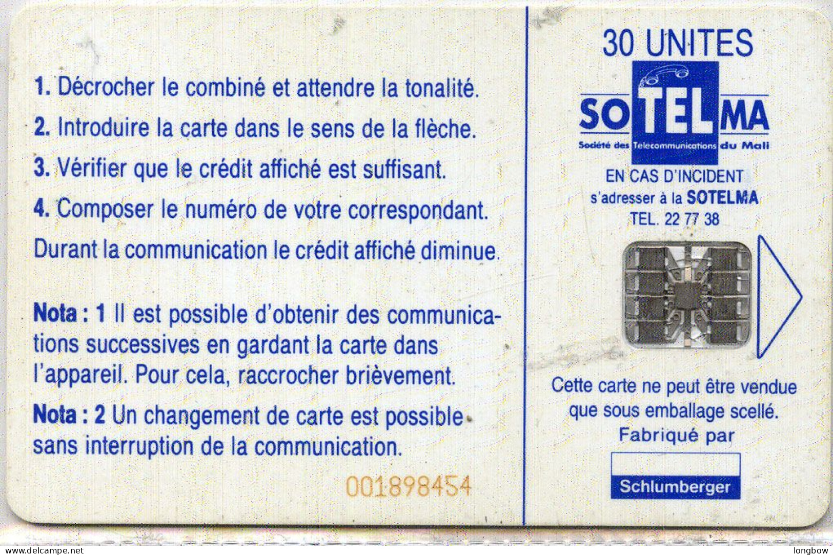 MALI-MAL19-30u.-TELEPHONE SHOP - Mali