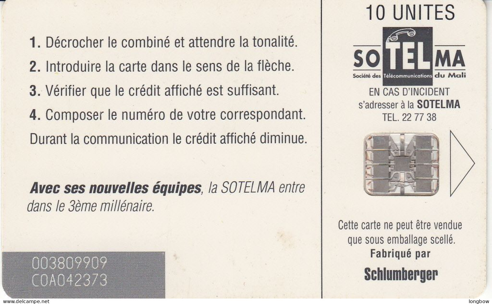 MALI-MAL41-10u-BACO DJICOREMA AGENCY - Mali