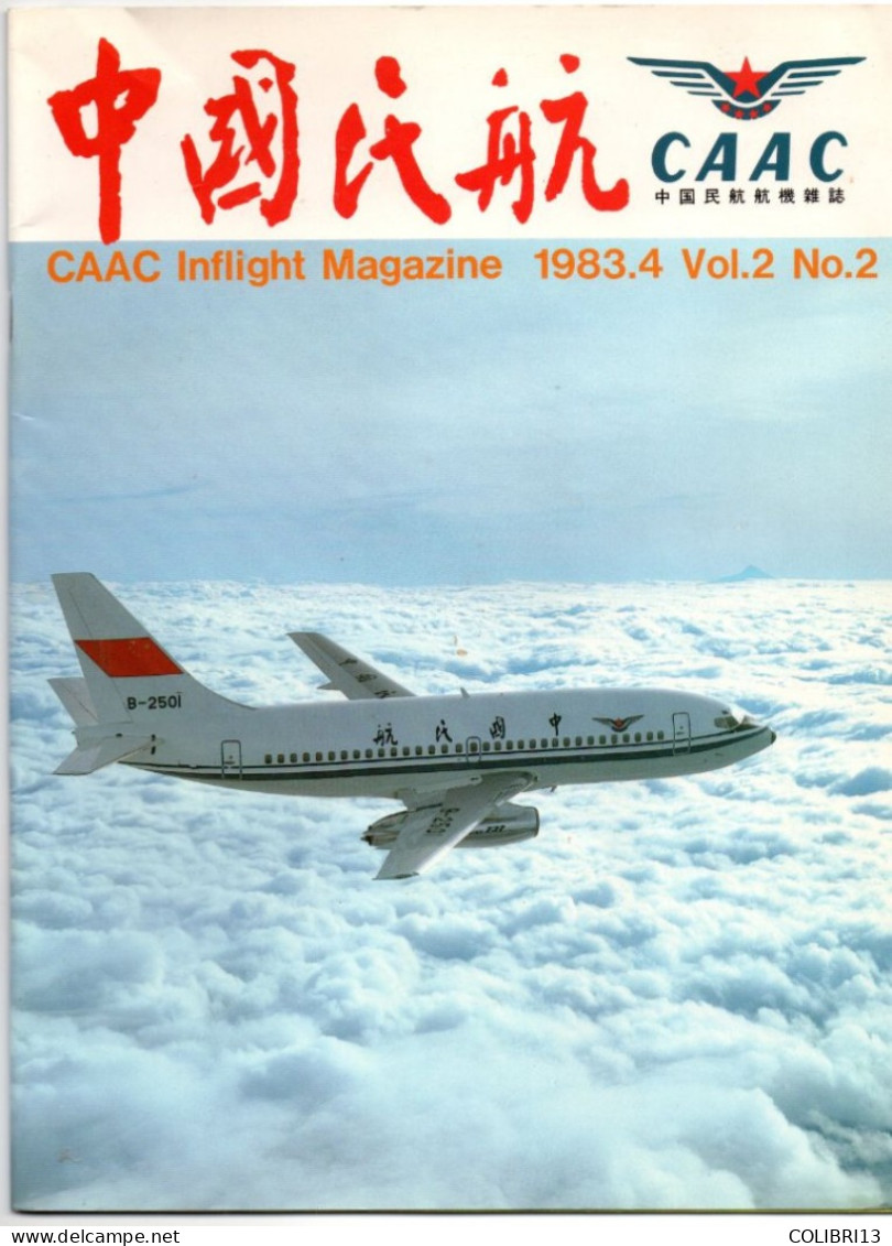 MAGAZINES PUBLICITAIRES DE BORD VOLS CAAC-Chine- BRITISH CALEDONIAN- AIR FRANCE - Inflight Magazines