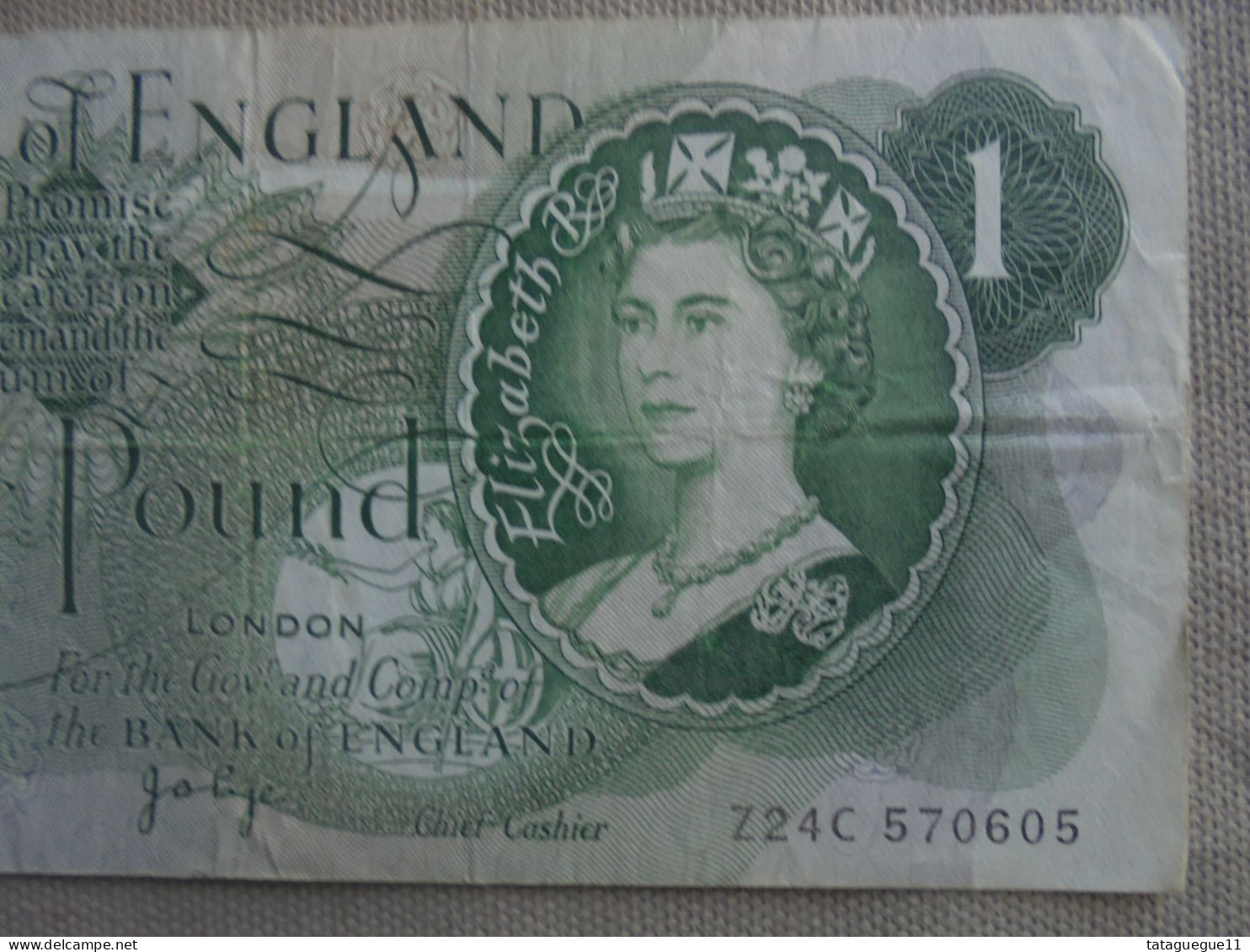 Ancien - Billet De Banque - One Pound Bank Of England - J.B Page - 1 Pound