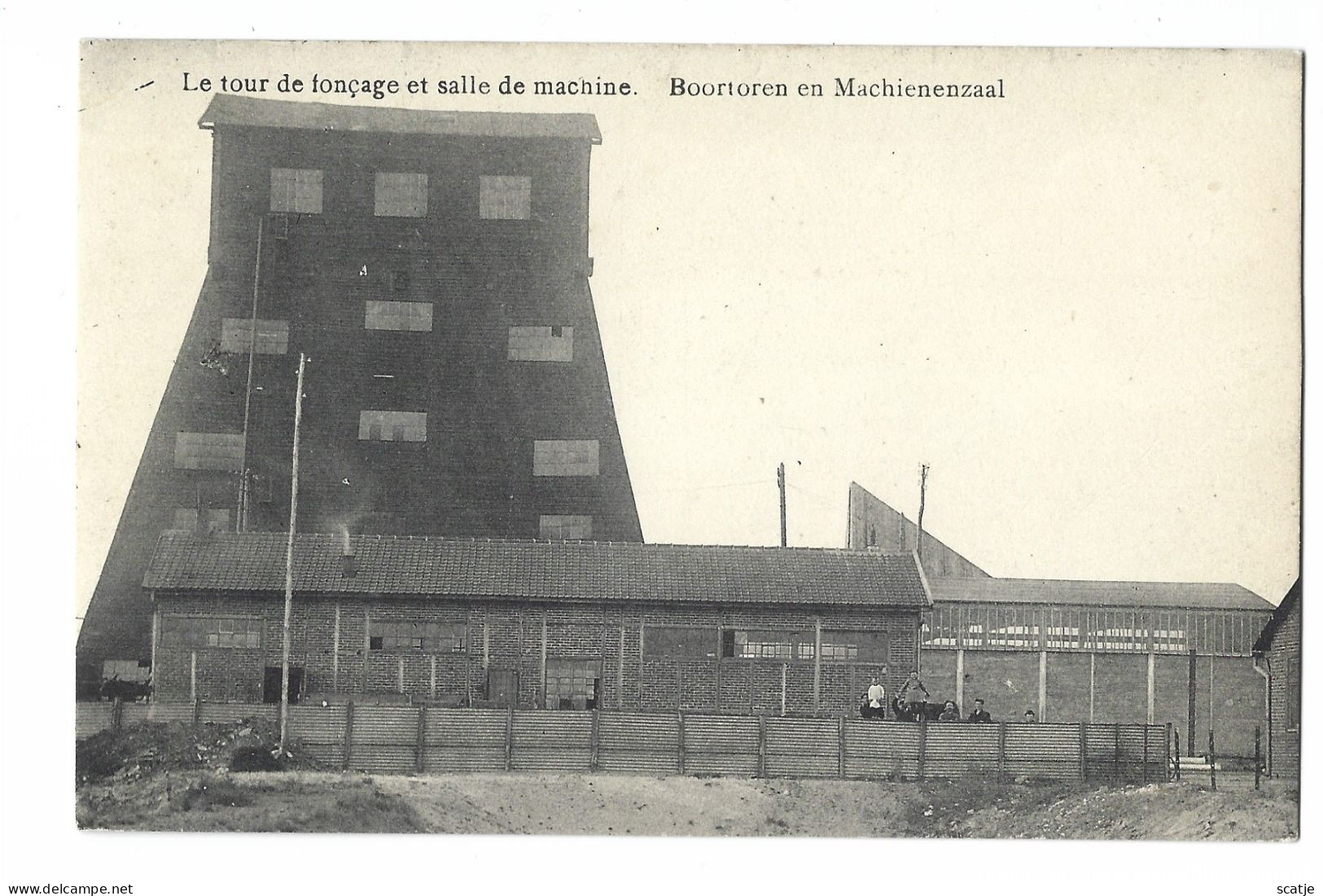 Eisden.   -    Maasmechelen.   -   Le Tour De Fonçage Et Salle De Machine. - Maasmechelen