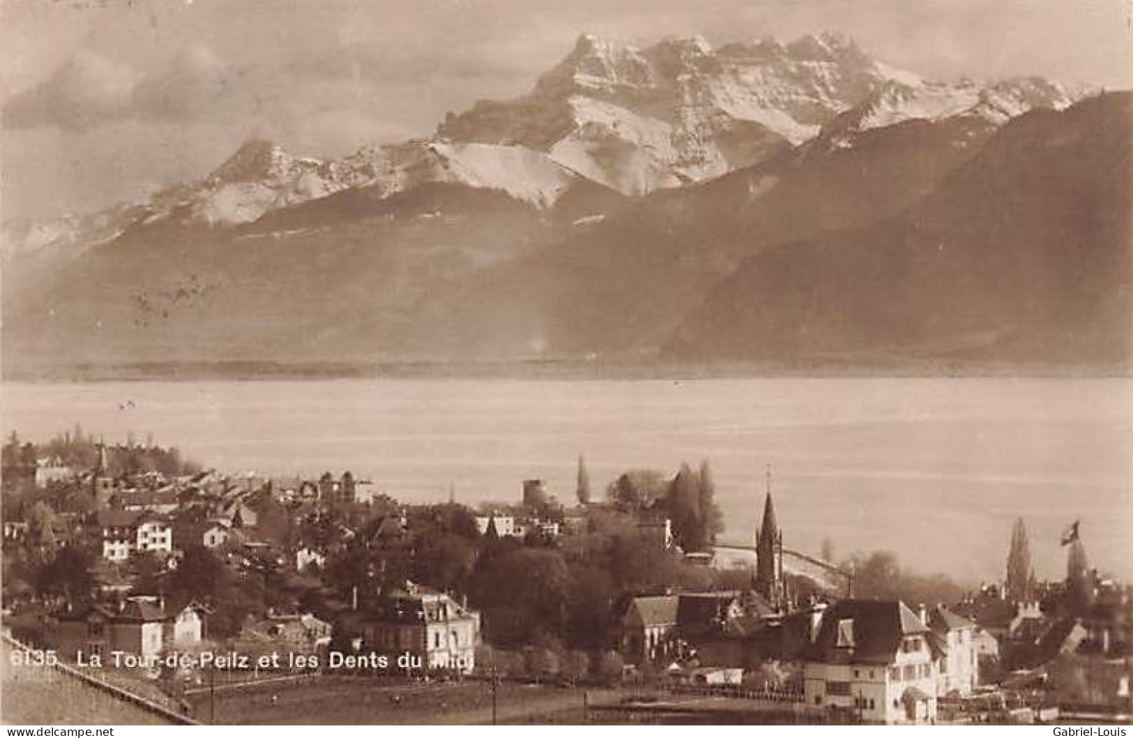 La Tour De Peilz Et Les Dents Du Midi 1923 - La Tour-de-Peilz