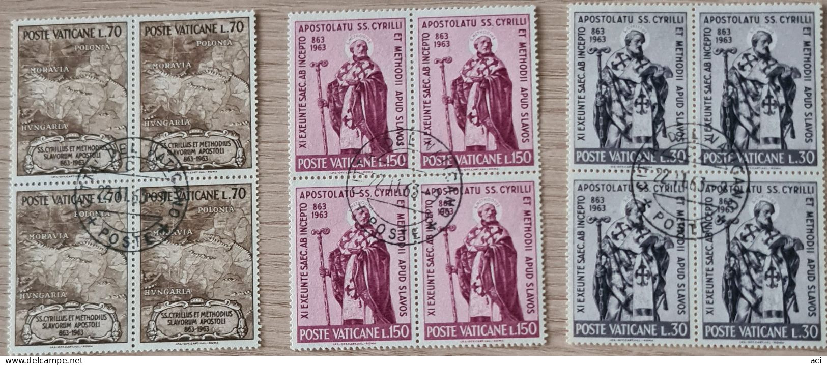 Vatican City 1963 S, Cirillo Used Block 4, - Oblitérés