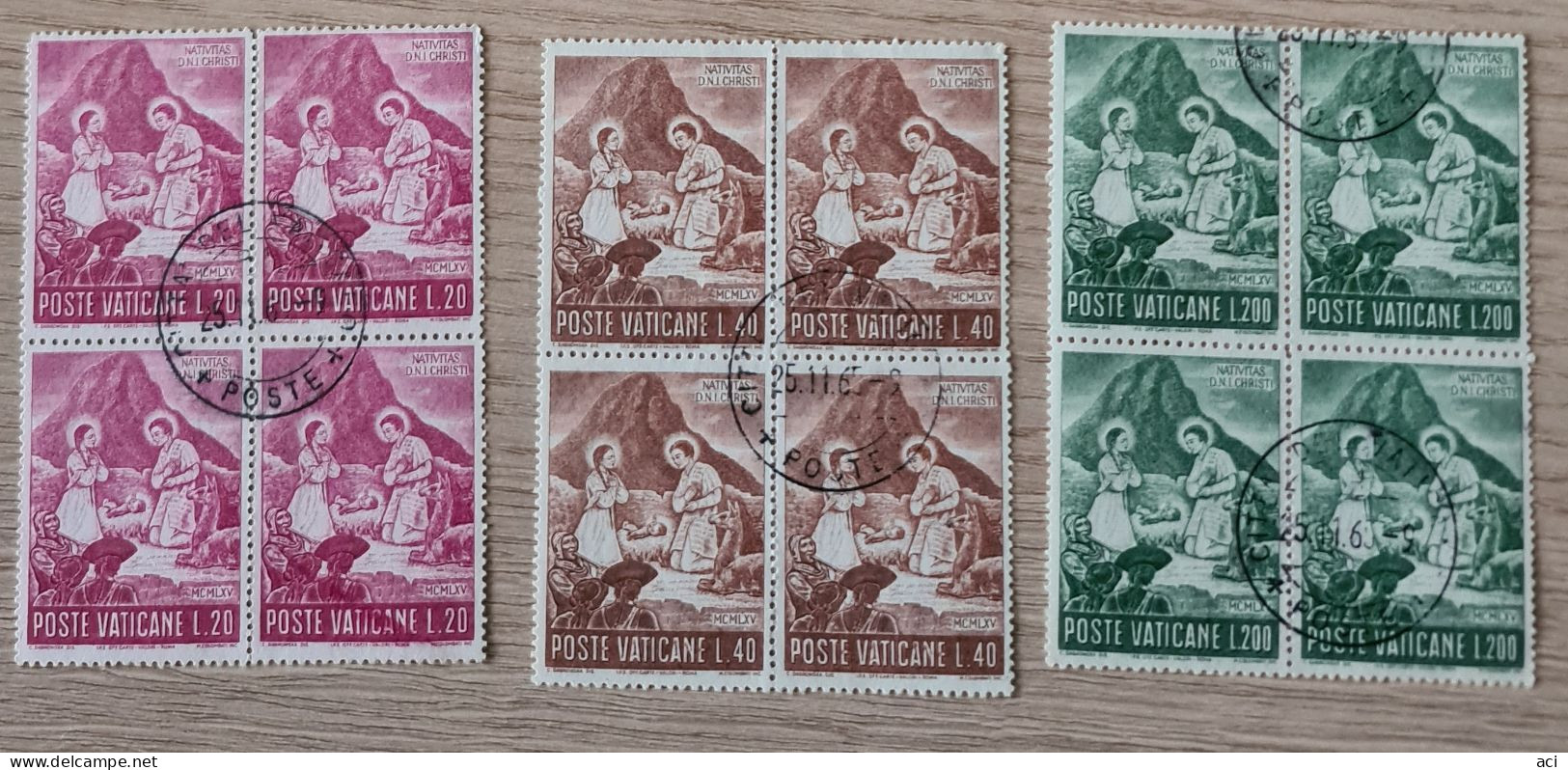 Vatican City, 1965 Christmas Used Block 4, - Used Stamps