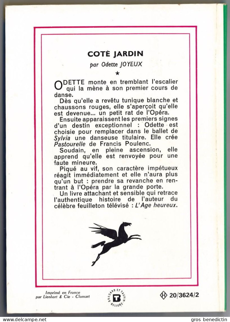 Hachette - Bibliothèque Verte N° 416 - Odette Joyeux - Série L'age Heureux - "Coté Jardin" - 1970 - #Ben&AgeHeu - Biblioteca Verde