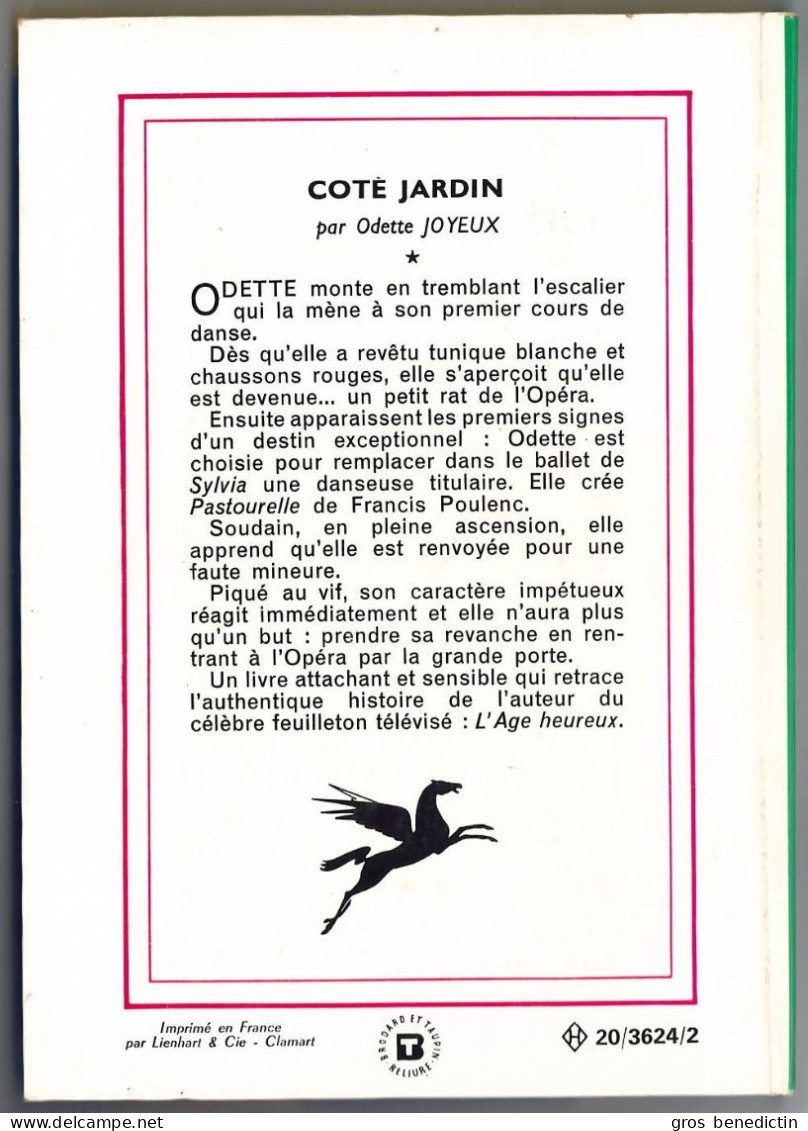 Hachette - Bibliothèque Verte N° 416 - Odette Joyeux - Série L'age Heureux - "Coté Jardin" - 1970 - #Ben&AgeHeu - Bibliotheque Verte