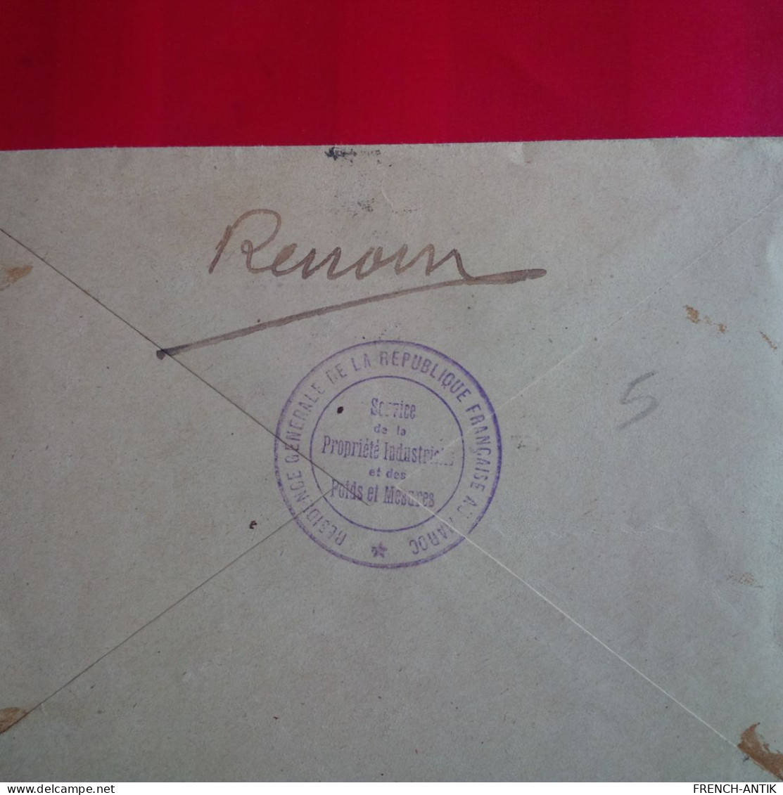 LETTRE MAROC POUR NIMES CACHET RESIDENCE GENERAL DE LA REPUBLIQUE FRANCAISE - Brieven En Documenten