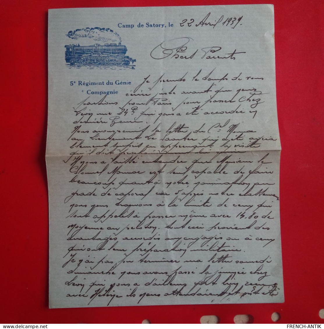 LETTRE CAMP DE SATORY 1939 - Lettres & Documents