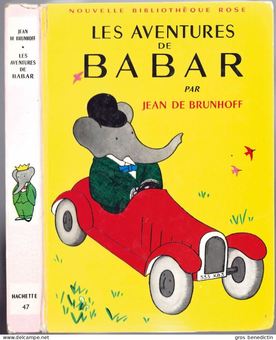 Hachette - Nouvelle Bibliothèque Rose N°47 - Jean De Brunhoff - "Les Aventures De Babar" - 1970 - #Ben&Brose&Div - Bibliothèque Rose