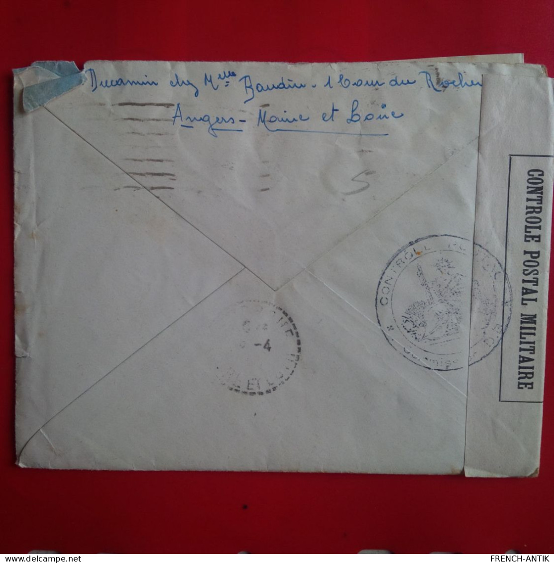LETTRE ANGERS POUR MARBOUE C.O.A DE D.C.A 78 E BATTERIE 1940 - Storia Postale