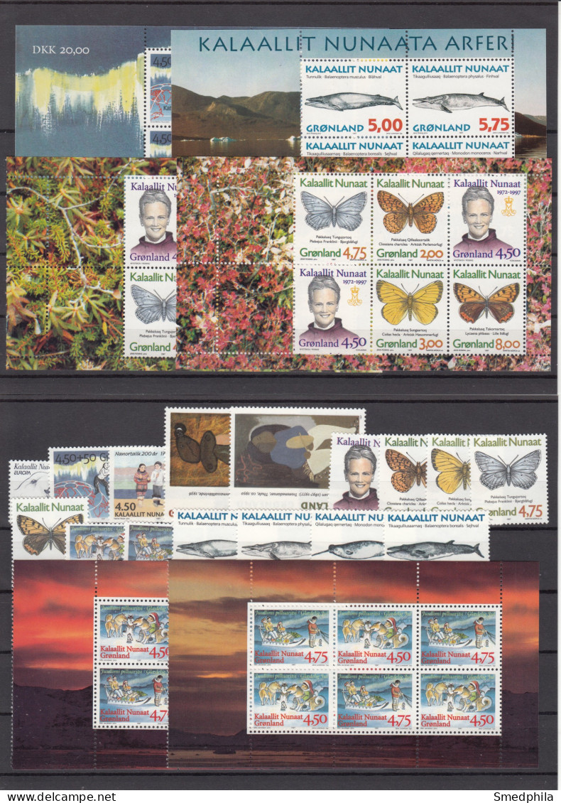 Greenland 1997 - Full Year MNH ** Including Booklet Sheets - Komplette Jahrgänge