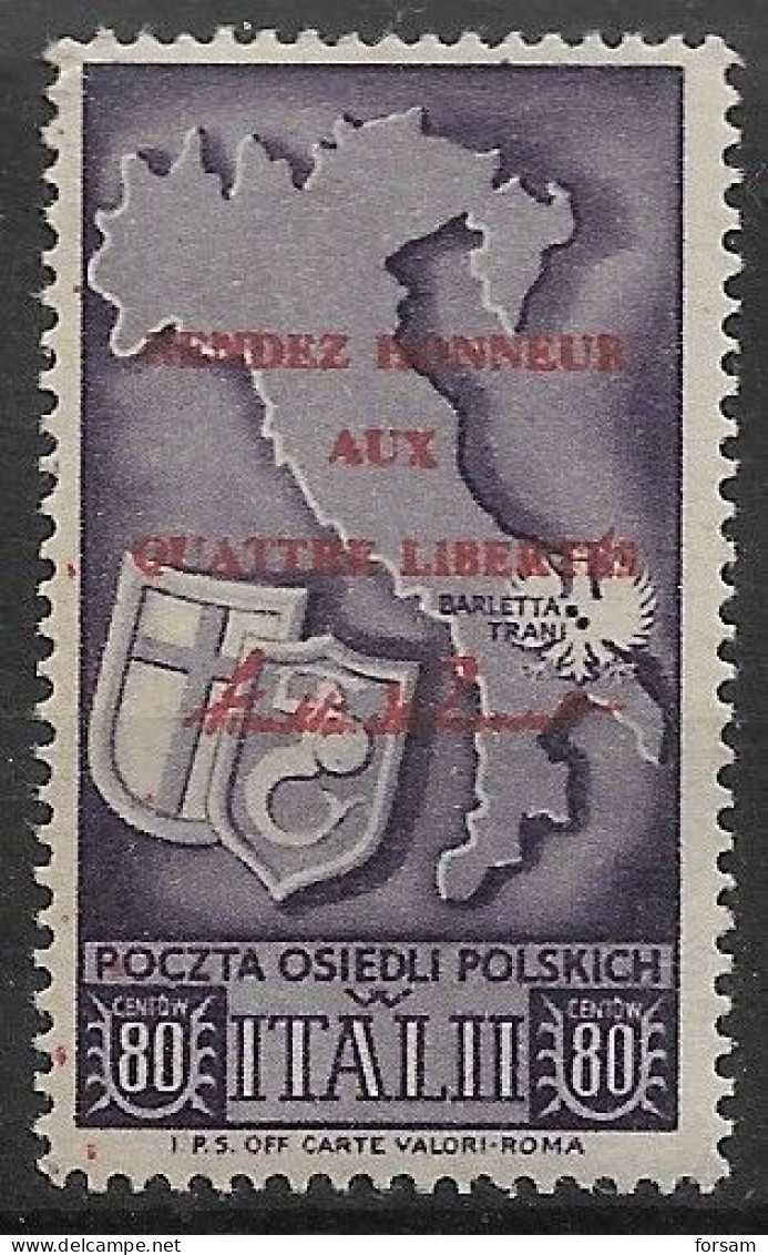 POLAND..1944-1945..2nd CORPS In ITALY WWII...MNH. - Government In Exile In London