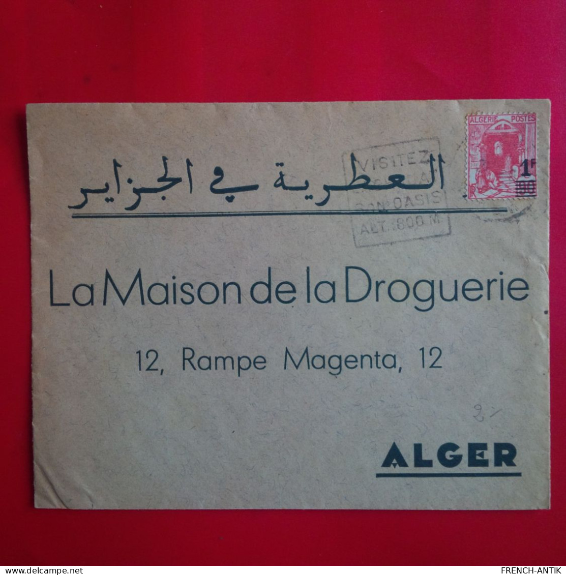 LETTRE ALGER LA MAISON DE LA DROGUERIE - Covers & Documents