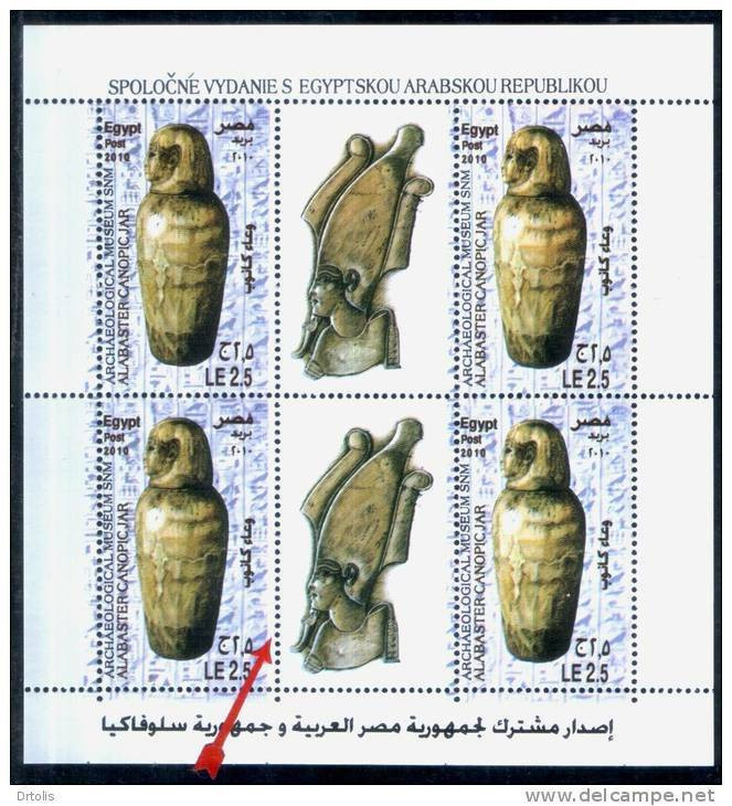 EGYPT / 2010 / JOINT ISSUE : EGYPT & SLOVAKIA / EGYPTOLOGY / CUTTING ERROR / MNH / VF. - Ungebraucht