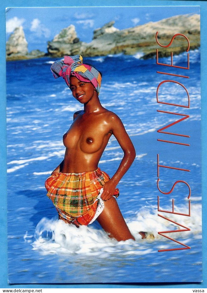 Saint Martin, Antilles Fr.- Sin Marteen - WEST INDIES -  Antillaise  Seins Nus - Nude - Ed. Exbrayat - Saint Martin
