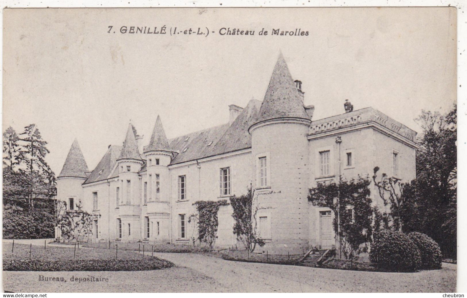 37. GENILLE . CPA. CHATEAU DE MAROLLES. ANNEE 1931. + TEXTE - Genillé